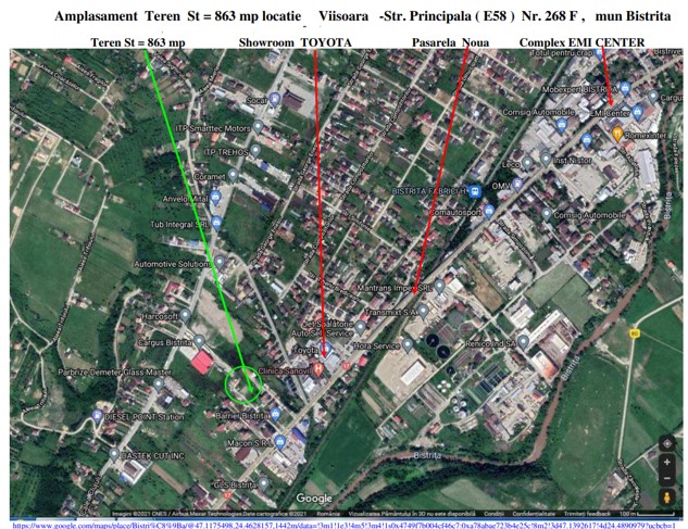 Teren intravilan, 863 mp, pentru investitii, Viisoara, Bistrita Nasaud. ID 14337